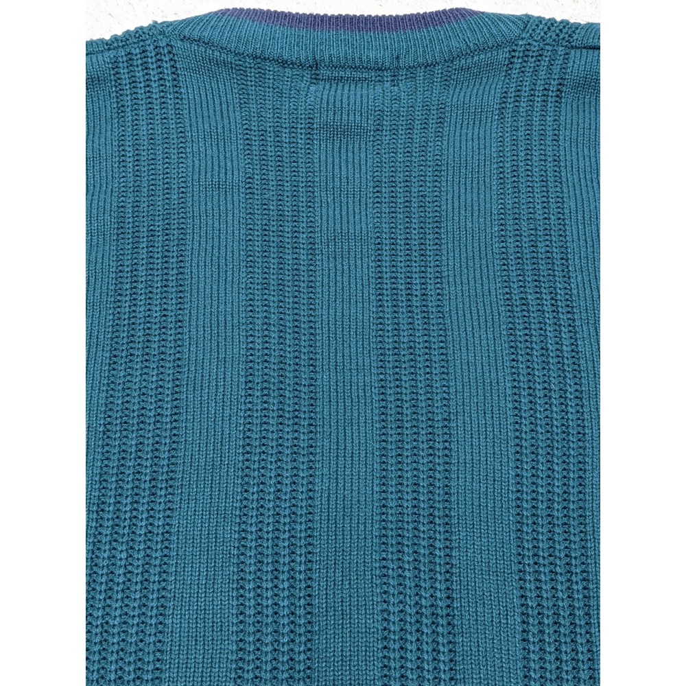 Towncraft Cardigan Sweater Knit Teal‎ Blue MT Tall 38–40 Grandpa Core Y2K Soft - Picture 12 of 12